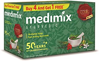 Medimix Ayurvedic Classic 18 Herbs Soap, 125 g (4 + 1 Offer Pack)