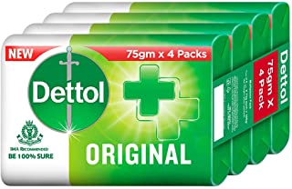 Dettol Original Germ Protection Bathing Soap Bar (Buy 3 Get 1 Free - 75g each), Combo Offer on Bath Soap