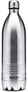 Milton Duo Deluxe 1000 Thermosteel 24 Hours Hot and Cold Water Bottle, 1 Litre, Silver