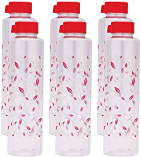 Oliveware Premium PET Water Bottle | Pack of 6 - Red