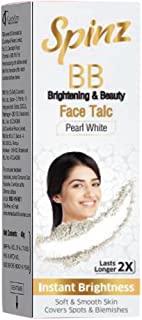 Spinz Brightening and Beauty Pearl White Face Talcum Powder, 80g