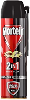 Mortein 2-in-1 Mosquito and Cockroach killer Spray with lemon fragrance - 600 ml | 100% Kill Guarantee