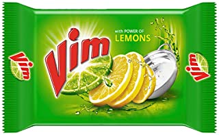 Vim Dishwash Bar Lemon, Removes Stain And Grease With Power Of Lemon, 300 g