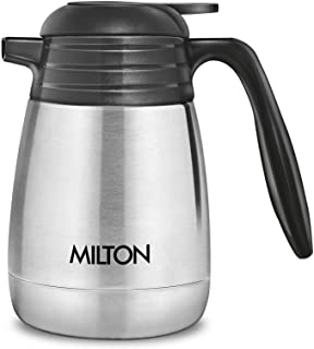 Milton Thermosteel Carafe Flask Tea/ Coffee Pot Tea/ Coffee Pot, 1000 ml, Silver