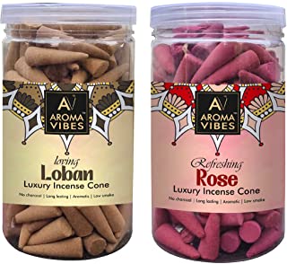 Aroma Vibes|Incense Cones Rose Fragnance|Incense Cones Loban Fragnance|