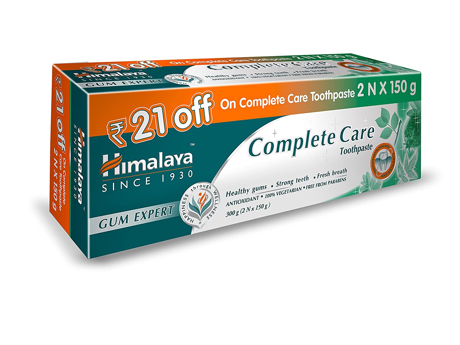 Himalaya Complete Care Toothpaste - 150 g (Pack of 2, Rupees 21 off)