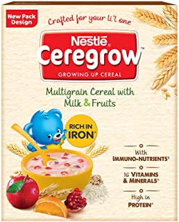Nestle CEREGROW Growing Up Multigrain Cereal with Milk & Fruits, 300g