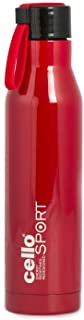 Cello Maestro Stainless Steel Double Walled Water Bottle, Hot and Cold, 1000ml, 1pc Flask, Red