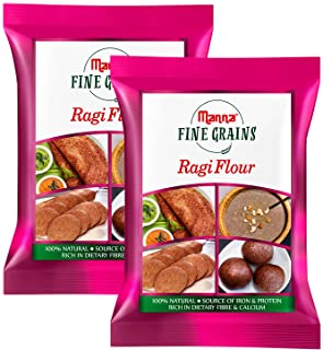 Manna Ragi Flour, 2kg (1kg x 2 Packs)