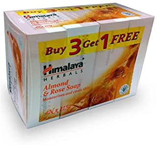 Himalaya Herbals Soap, Almond and Rose, 125g (Pack of 4)