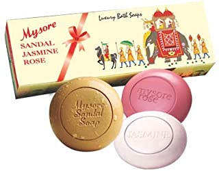 Mysore Sandal, Jasmine And Rose Soap, 450g (Pack Of 3)
