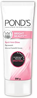 POND'S Bright Beauty Spot-less Glow Face Wash With Vitamins, Removes Dead Skin Cells & Dark Spots, Double Brightness Action, All Skin Types, 200g