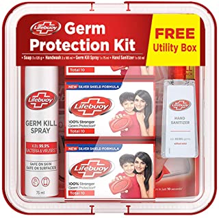 Lifebuoy Germ Protection Kit - Contains Soap, Handwash, Hand Sanitizer & Germ Kill Spray
