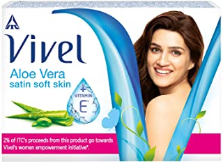 Vivel Aloe Vera Bathing Soap with Vitamin E for Soft, Glowing skin|Refreshing Fragrance|Combo Pack 150g (Pack of 4)