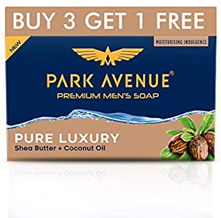 Park Avenue Premium Men’s Soap, Shea Butter+ Coconut Oil, 125g (BUY 3 GET 1)