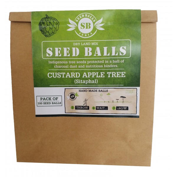 Seed Balls (Custard Apple/ Sitaphal Seed Balls) 100 Balls Pack - சீத்தாப்பழம் விதை பந்துகள்