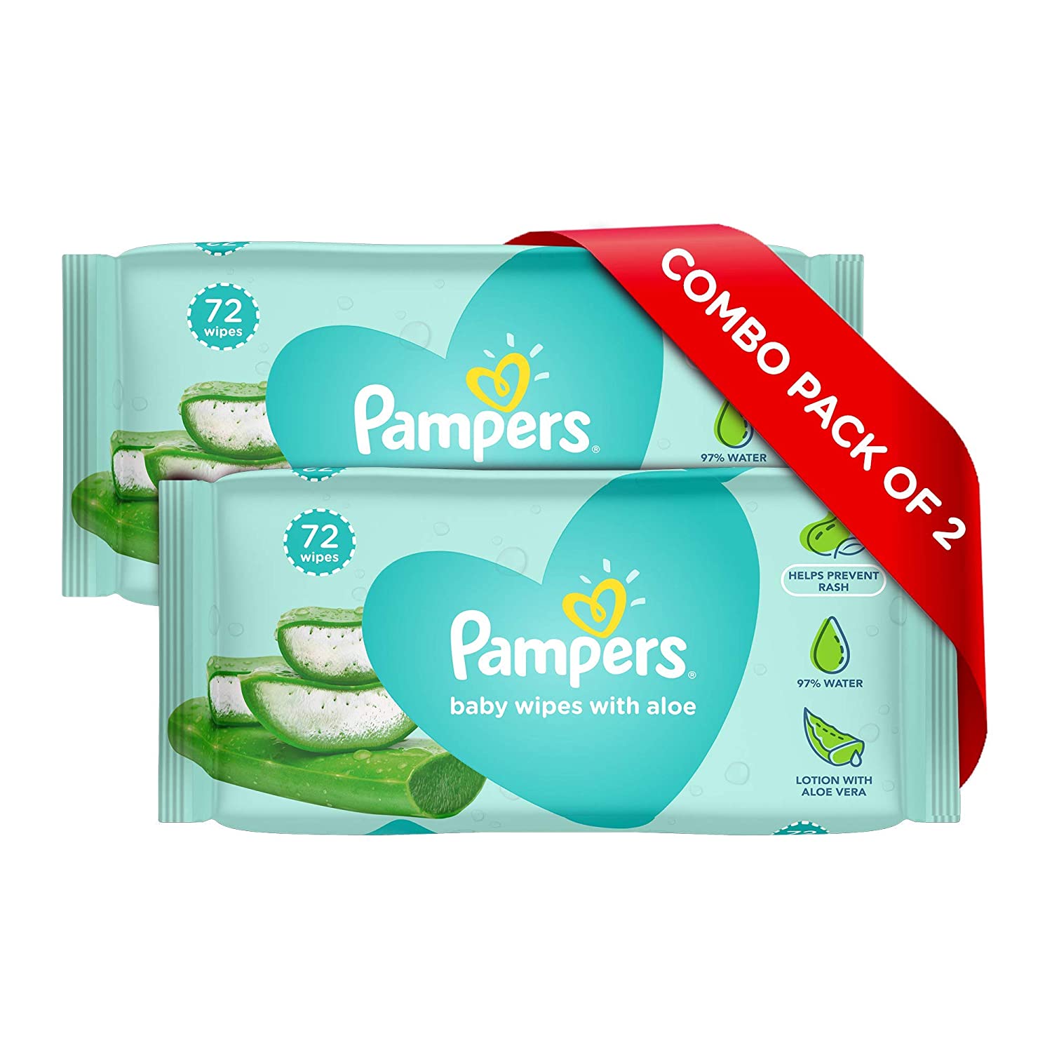 Pampers Baby Gentle Wet Wipes with Aloe Vera, 144 Wipes