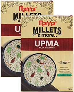 Manna Upma Ready to Eat (with 42% Millets) | 6 Servings (360g
