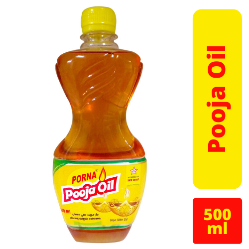 Porna Pooja Castor Oil 500ml (விளக்கெண்ணெய்)