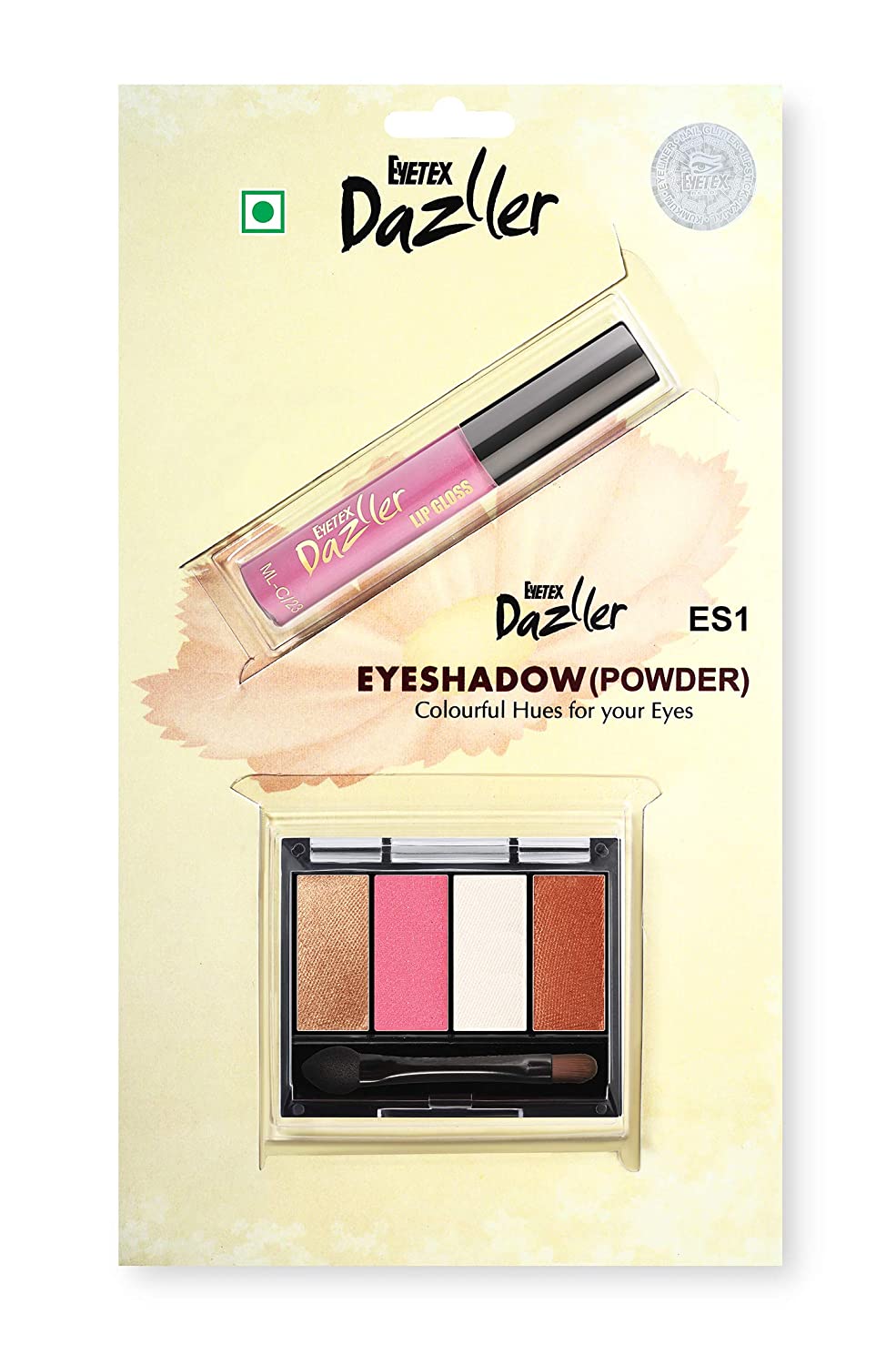 Dazller Candy Cloud Pack: Eyeshadow (ES1), 4g + Lipgloss (Candy), 3.2g