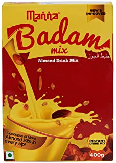 Manna Instant Badam Drink Mix with Real bits of Badam, 400g