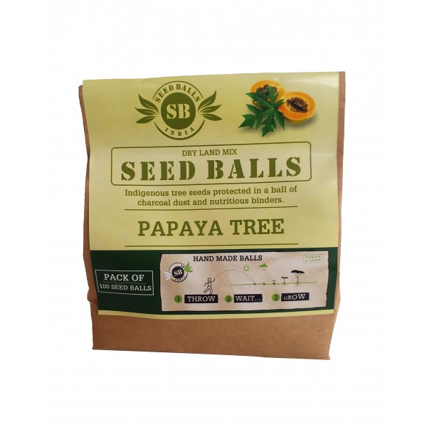 Seed Balls (Papaya Seed Balls) 100 Balls Pack - பப்பாளி விதை பந்துகள்