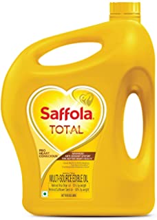 Saffola Total Refined Cooking oil | Blend of Rice Bran & Safflower oil | Helps Manage Cholesterol | 5 Litre jar