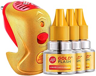 Good Knight Gold Flash Mosquito Repellent Combo Pack (Machine + 3 Refills), 4Pcs