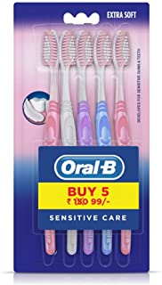 Oral B Sensitive Care Toothbrush, Extra Soft (Pack of 5)
