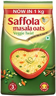 Saffola Masala Oats|Tasty Evening Snack|Veggie Twist|1Kg