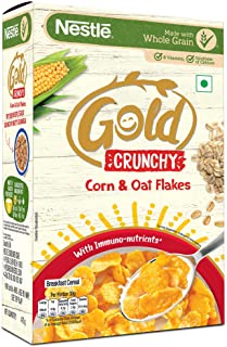 NESTLE GOLD Crunchy Oat and Corn Flakes, Breakfast Cereal - 475g