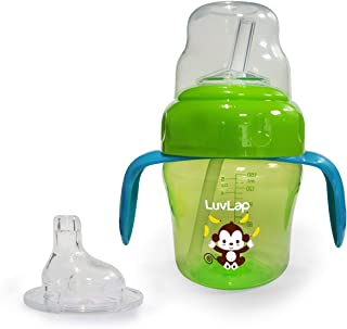 LuvLap Banana Time 150ml Anti Spill, Interchangeable Sipper / Sippy Cup with Soft Silicone Spout
