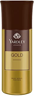 Yardley London Gold Deodorant Body Spray for Men, Fresh, 150 ml