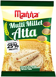 Manna Multi Millet Atta / MultiGrain Atta with 25% Millets, 1KG