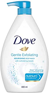 Dove Gentle Exfoliating Nourishing Body Wash, Mild Cleanser Moisturizes Skin, Balances PH, For All Skin Type, 800 ml