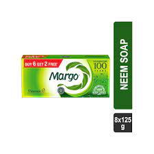 Margo Original Neem Soap - 125gm Pack of 8 (Buy 6 Get 2 Free)