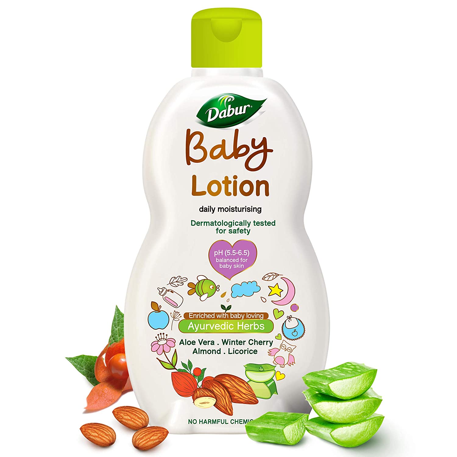 DABUR Baby Lotion: pH 5.5 Balance and Dermatologically Tested for safety - 200 ml