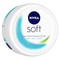 NIVEA Soft Light Moisturizer for Face, Hand & Body, Non-Sticky Cream with Vitamin E & Jojoba Oil (300ml)
