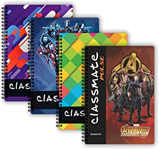 Classmate Pulse Notebook - 267 X 203, 160 Pages, Single Line, Wiro binding, Multicolor (2105007)
