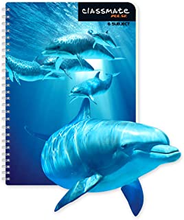 Classmate Pulse 6 Subject 3D Spiral Notebooks - Single Line, 300 Pages, 297mm*210mm