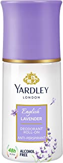 Yardley London English Lavender Anti Perspirant Deodorant Roll on for Women, Floral, 50 ml