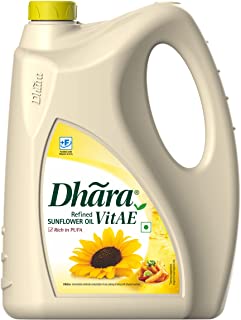 Dhara Health Refined Sunflower Oil Jar, 5L