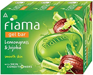 Fiama Gel Bar, Lemongrass and Jojoba for smooth skin, with skin conditioners, 125g (Pack of 3)