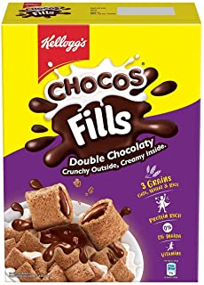 Kellogg's Chocos Fills | Double Chocolaty |Multigrain | High in Protein | 0% Maida | High in B Vitamins | Anytime Snack |250g