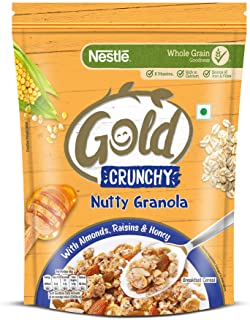 NESTLE GOLD Crunchy Nutty Granola, Breakfast Cereal - 475g