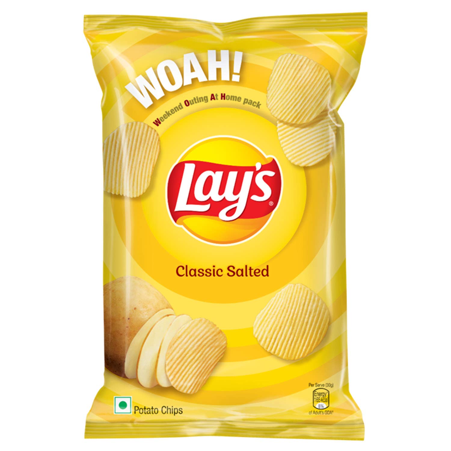 Lays Potato Chips - Classic Salted, 115gm/130gm