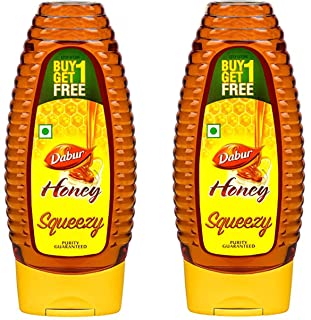 Dabur Honey :100% Pure World’s No.1 Honey Brand with No Sugar Adulteration , Squeezy Pack – 400gm (Pack of 2)