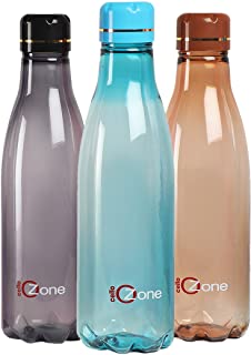 Cello Ozone Plastic Water Bottle, 1 Litre, Set of 3, Assorted