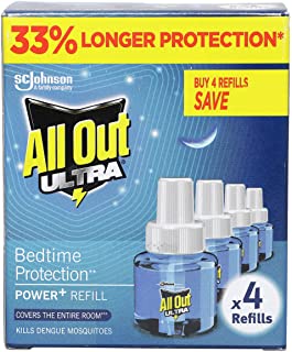 All Out Ultra Power Plus Fan Refill Set (Blue, Pack of 4)