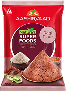 Aashirvaad Nature's Super Foods Ragi Flour Pouch, 500 g
